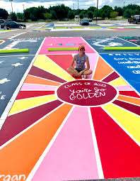 Painted Parking Spaces Seniors